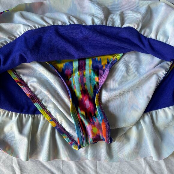 Kenneth Cole Reaction Swim 'N Sport 2 Piece Bikini Dreamer Multi Color S - Picture 6 of 8